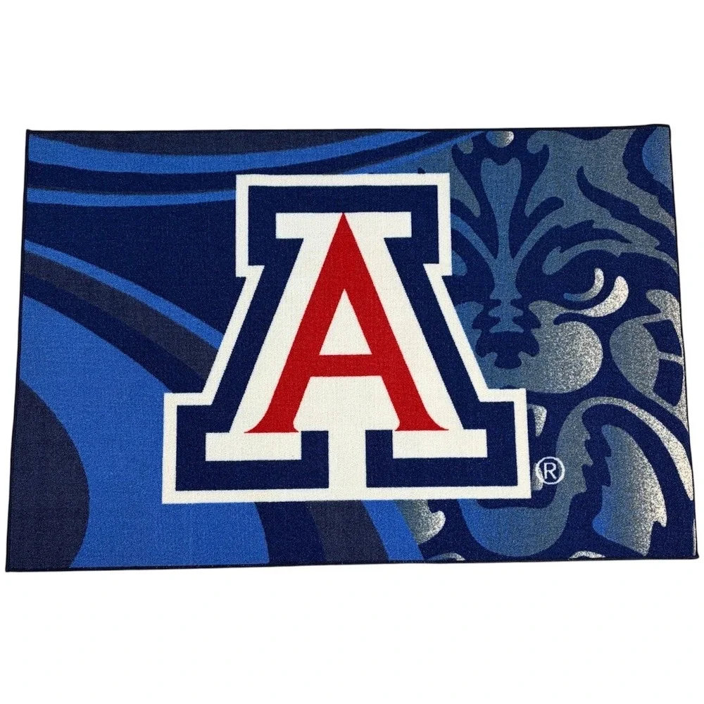 Northwest NCAA Arizona Wildcats Tufted Rug 39x59 Blue Fan Decor Mat